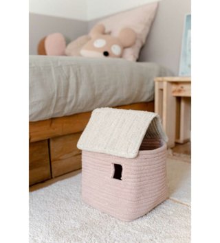 Koše na hračky, úložné boxy /  Bavlnený košík Eco-City House Vintage Nude 