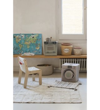 Koše na hračky, úložné boxy /  Bavlnený košík - Gram natural 