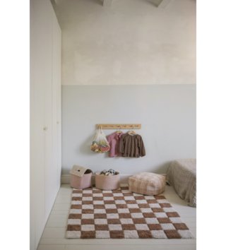 Koše na hračky, úložné boxy /  Bavlnený košík - Gram rose 