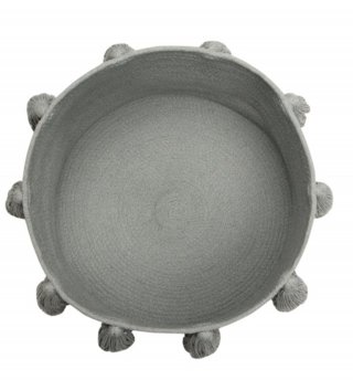 Koše na hračky, úložné boxy /  Bavlnený košík Tassels Light Grey 