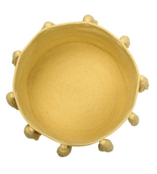 Koše na hračky, úložné boxy /  Bavlnený košík Tassels Yellow 