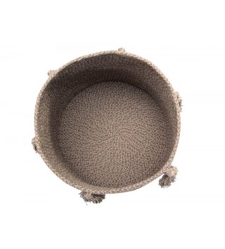 Koše na hračky, úložné boxy /  Bavlnený košík Woody Soil Brown 