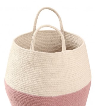 Koše na hračky, úložné boxy /  Bavlnený košík Zoco Ash Rose - Natural 