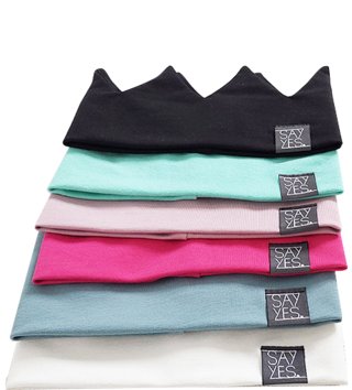 Čiapky, čelenky, šiltovky /  Čelenka korunka - mint 