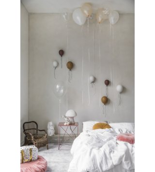 Závesné dekorácie /  Dekorácia na stenu keramický balónik ByON - hnedý 