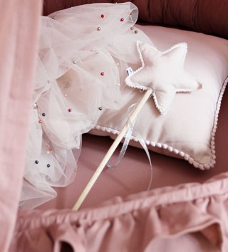 Vankúše /  Dekoračný štvorcový vankúš Bubble Boho - Púdrovo ružový 