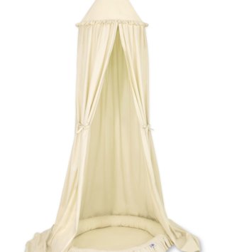 Okrúhle detské hniezda /  Detské okrúhle hniezdo s volánikmi - Krémové 