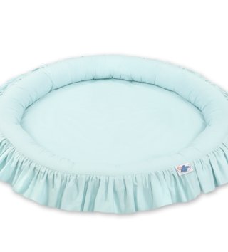 Okrúhle detské hniezda /  Detské okrúhle hniezdo s volánikmi - Mint 