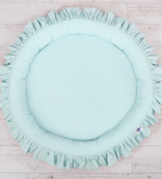 Okrúhle detské hniezda /  Detské okrúhle hniezdo s volánikmi - Mint 