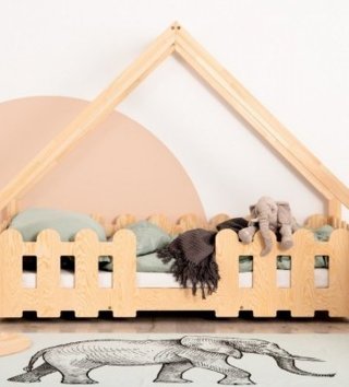 Domčekové postele /  Detská domčeková posteľ so zábranou Diego 