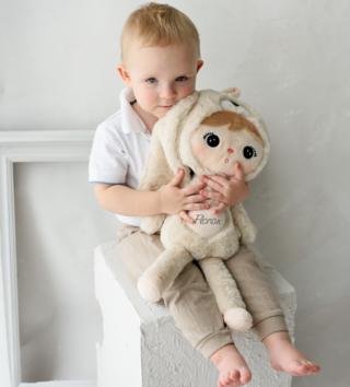 Plyšové hračky /  Metoo plyšový zajačik krémový 50 cm 