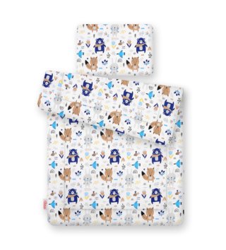 80 x 100 cm /  Detská perinka a vankúšik s výplňou 75x100 - Teddy - T01 