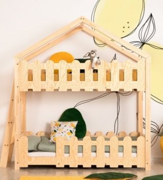 Poschodové postele /  Detská poschodová posteľ domček so zábranou KAIKO B 