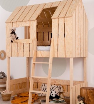 Poschodové postele /  Detská poschodová posteľ domček PAT A 
