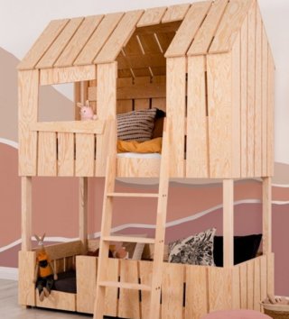 Poschodové postele /  Detská poschodová posteľ domček PAT 