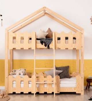 Poschodové postele /  Detská poschodová posteľ domček so zábranou KAIKO P 