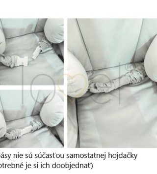 Hojdačky /  Detská sedačková hojdačka pre dvojičky Mouse - Sepia rose 