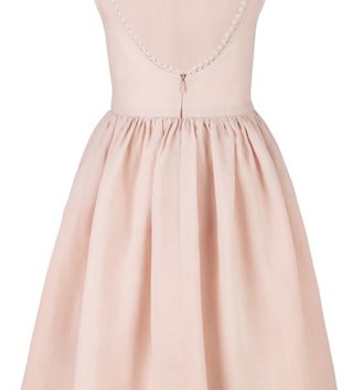 Šaty /  Detské ľanové šaty Audrey - Púdrovo ružové 