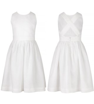 Šaty /  Detské ľanové šaty Zoe - White 