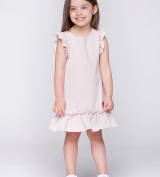 Šaty, sukne /  Detské letné šaty Butterfly - púdrovo ružové 