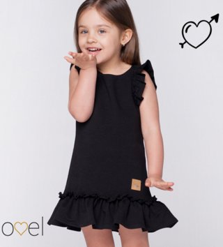 Šaty, sukne /  Detské letné šaty Butterfly - čierne 