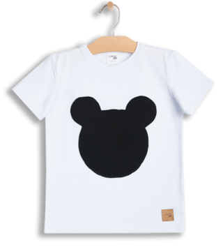 Tričká s krátkym rukávom /  Detské tričko s krátkym rukávom Mouse - biele/čierne 