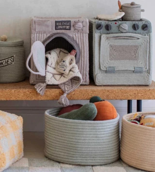 Koše na hračky, úložné boxy /  Detský uložný kôš - Práčka 