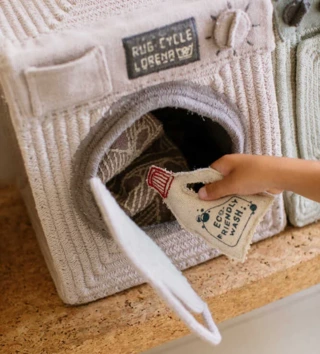 Koše na hračky, úložné boxy /  Detský uložný kôš - Práčka 