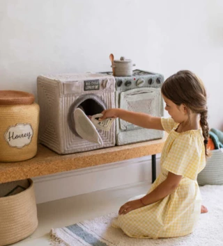 Koše na hračky, úložné boxy /  Detský uložný kôš - Práčka 