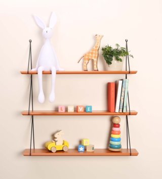 Poličky, vešiaky /  Dizajnová polička Triple Caramel 