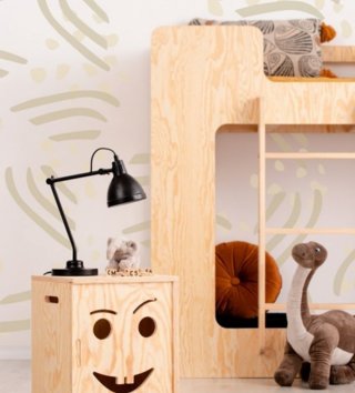 Poličky, vešiaky /  Drevený nočný stolík OLA 