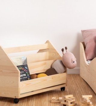 Koše na hračky, úložné boxy /  Drevený uložný box na hračky 60 KUTU 1 