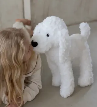 Plyšové hračky /  Plyšový pudlík – biely 50cm 