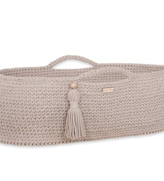 Mojžišove koše /  Háčkovaný mojžišov kôš pre bábätko - Béžový 