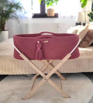 Mojžišove koše /  Háčkovaný mojžišov kôš pre bábätko - Blossom 