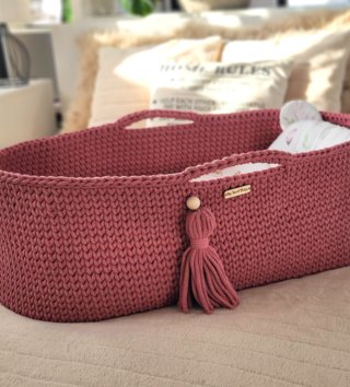 Mojžišove koše /  Háčkovaný mojžišov kôš pre bábätko - Blossom 