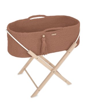 Mojžišove koše /  Háčkovaný mojžišov kôš pre bábätko - Karamelový 