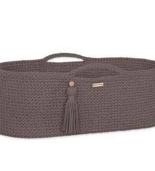 Mojžišove koše /  Háčkovaný mojžišov kôš pre bábätko - Mocca 