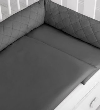 Oválne hniezda pre bábätko /  Hniezdo pre bábätko s mantinelom 2v1 - Antracitové 