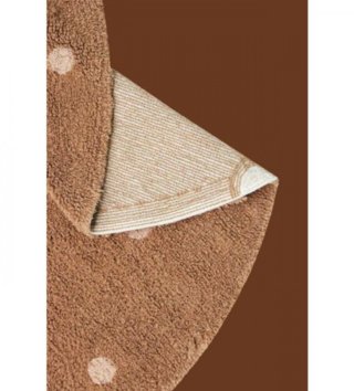 Ø 140 cm /  Koberec bavlnený - Dot chestnut 140 cm 