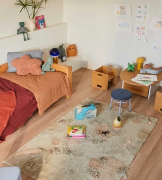 120 x 160 cm /  Koberec bavlnený na hranie - Mushroom forest 120 x160 cm 