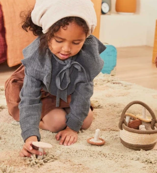 120 x 160 cm /  Koberec bavlnený na hranie - Mushroom forest 120 x160 cm 