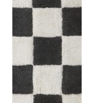 120 x 160 cm /  Koberec bavlnený šachovnica - Dark grey 120 x 160 cm 
