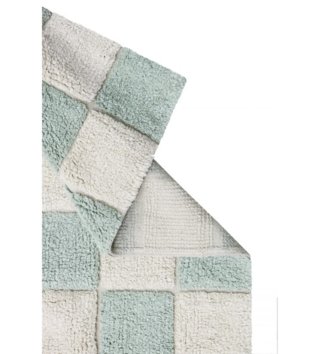 120 x 160 cm /  Koberec bavlnený šachovnica - Blue sage 120 x 160 cm 