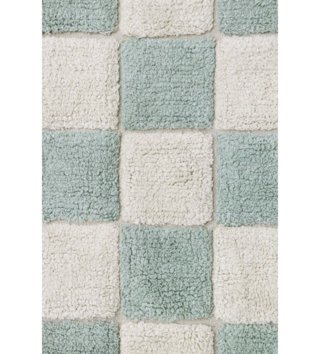 120 x 160 cm /  Koberec bavlnený šachovnica - Blue sage 120 x 160 cm 