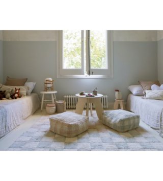 120 x 160 cm /  Koberec bavlnený šachovnica - Blue sage 120 x 160 cm 