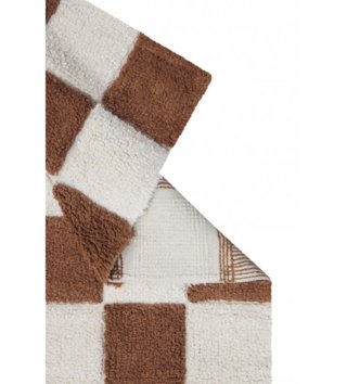 120 x 160 cm /  Koberec bavlnený šachovnica - Toffee 120 x 160 cm 