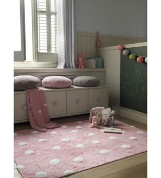120 x 160 cm /  Koberec Dots Pink/ White 120x160 