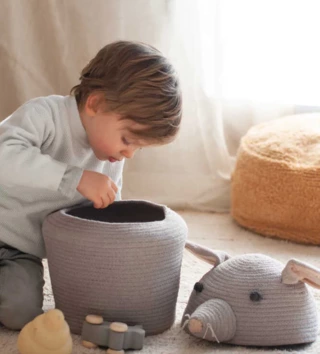 Koše na hračky, úložné boxy /  Úložný košík myška Renáta 