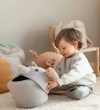 Koše na hračky, úložné boxy /  Úložný košík myška Renáta 